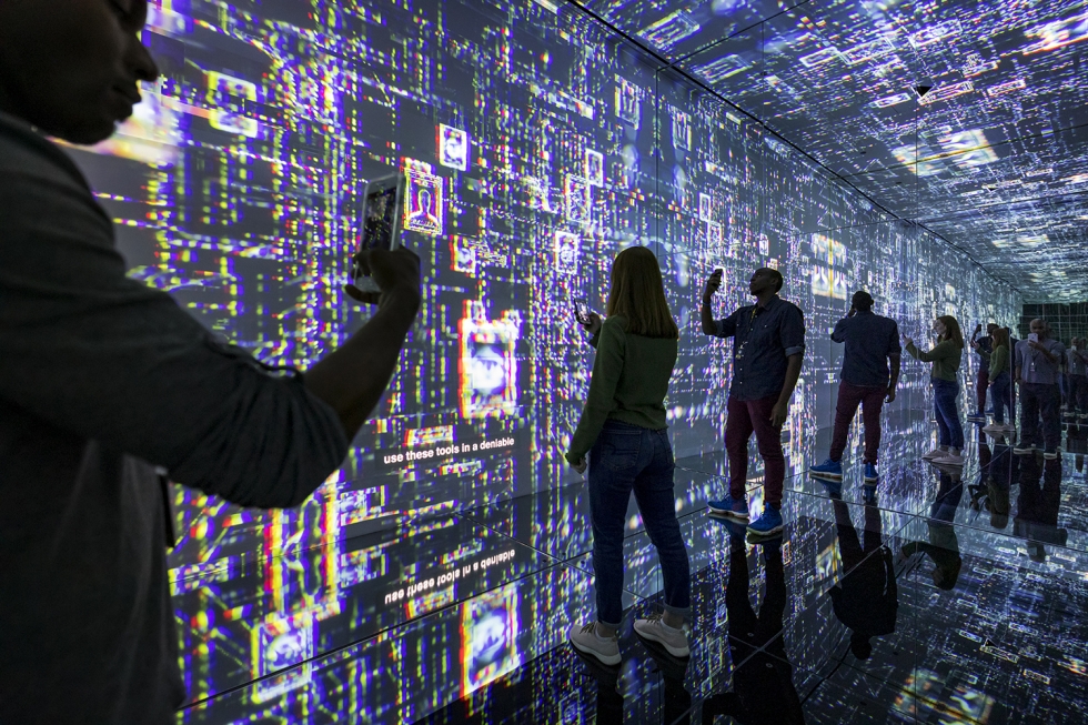 Cyber Infinity Room at the Spy Museum